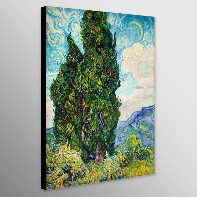 Cypresses by Vincent Van Gogh - Wrapped Canvas Art Prints, 117 cm H x 84 cm W