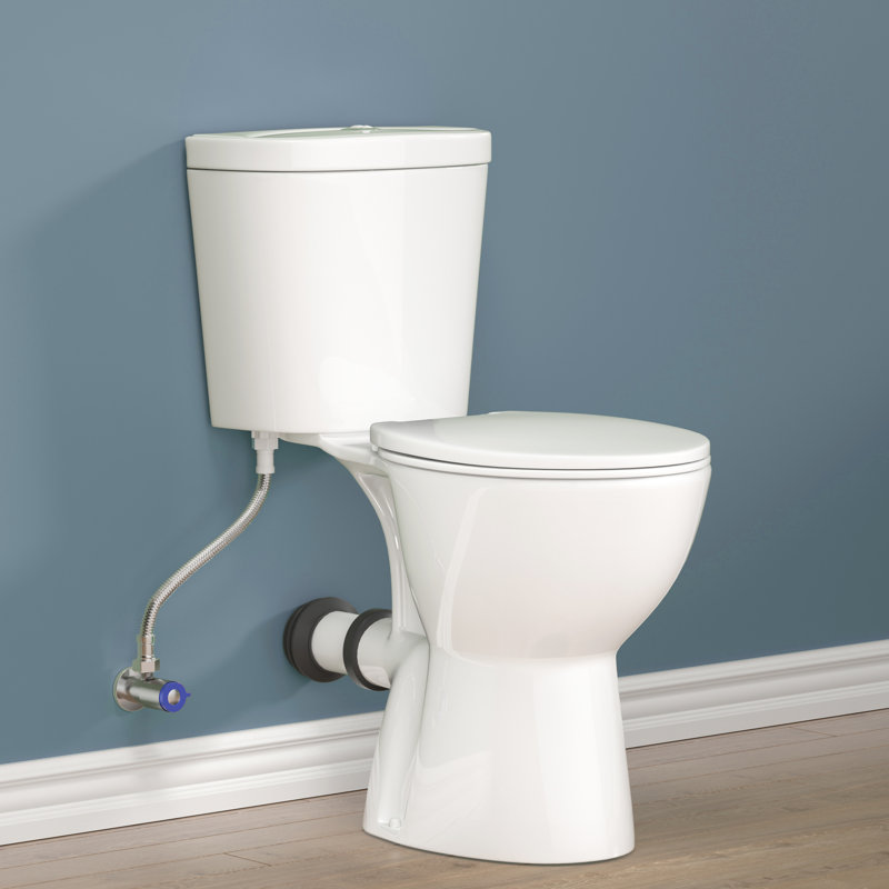 19＂Rear Outlet Wall Mounted Toilet, Back Discharge & Dual Flush & Space-Saving Tall Toilet