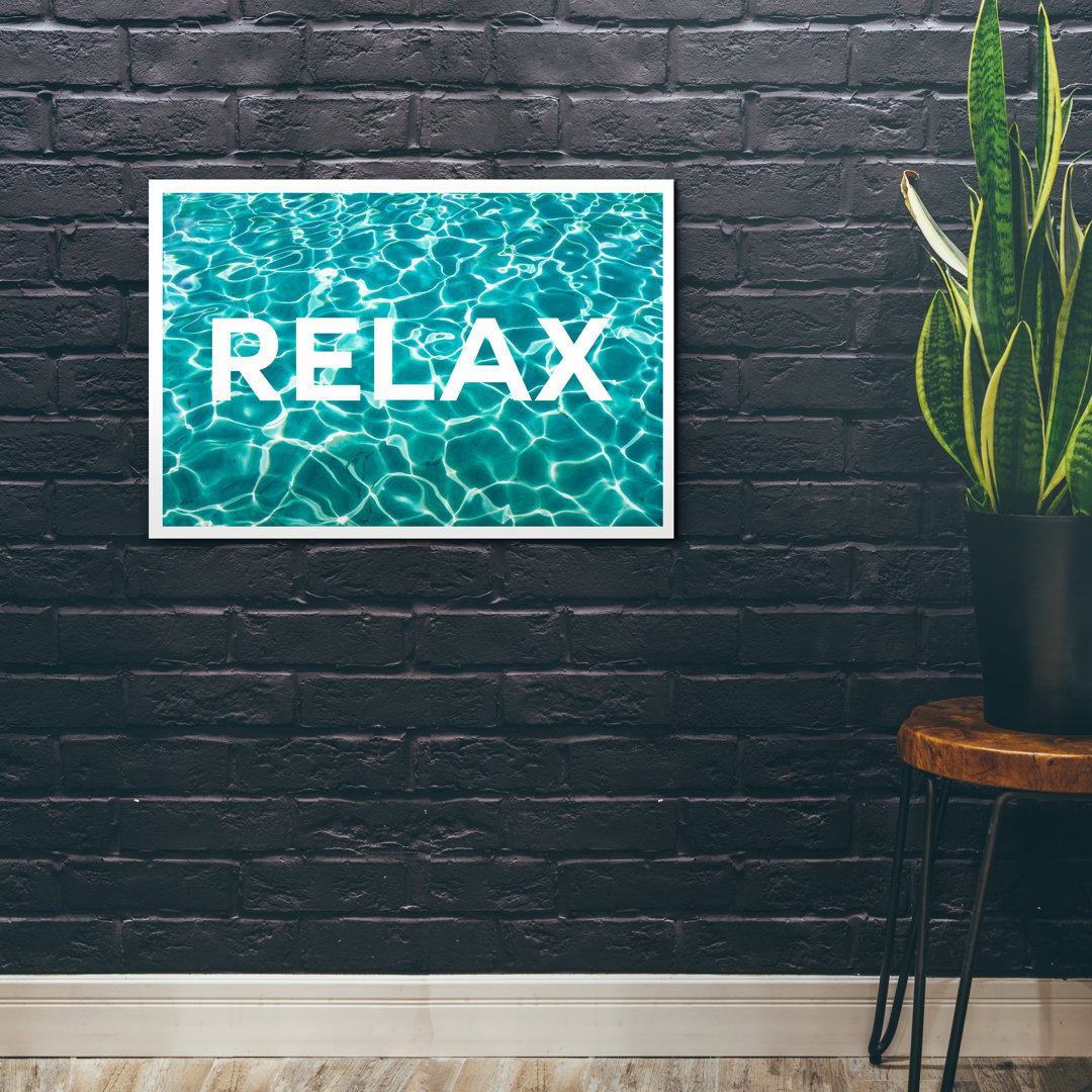 Relaxing Water - Unframed Typography Print on Paper