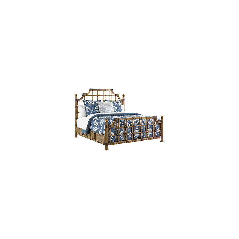 Twin Palms St. Kitts Rattan Bed, King