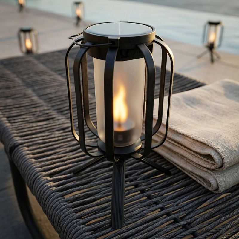 Lanterne à flamme moderne FoxFlame, 1 pièce, Paquet de 1