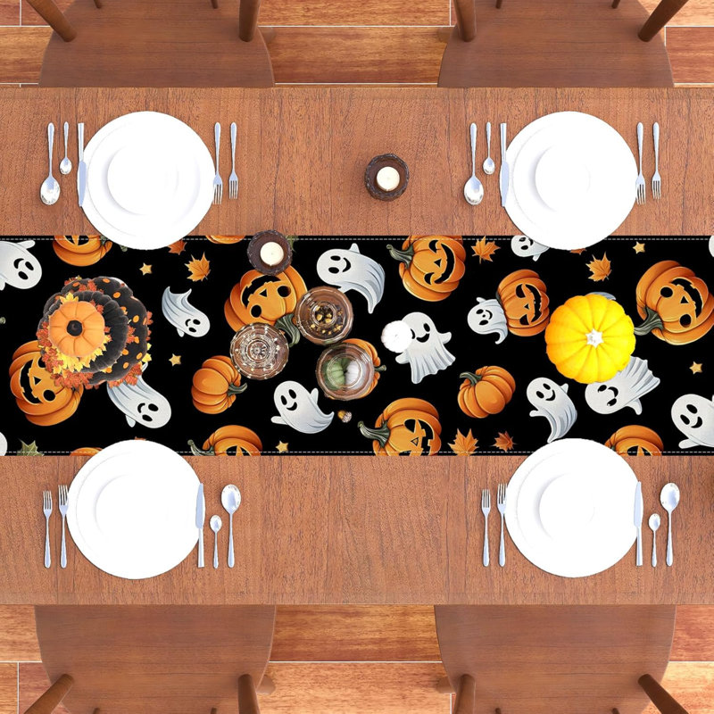Chemin de table Halloween Ghost Pumpkin, L 60 po