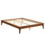 Structure de lit plateforme en bois de bambou sec 12 po pleine grandeur, avec support de lattes de bois, aucun sommier requis, assemblage facile-1399036740-1399036747