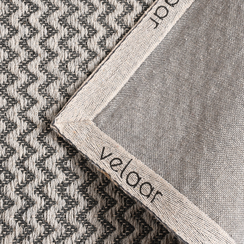 Machine Woven Natural/Black Indoor Rug, Rectangle 190 x 290cm