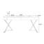 Bureau rectangulaire en bois manufacturé massif + acier inoxydable avec 2 tiroirs-109026494