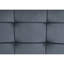 Velours gris sans rangement avec cadre en métal et coussin de dossier 23,49 po Largeur de la mousse à mémoire de forme