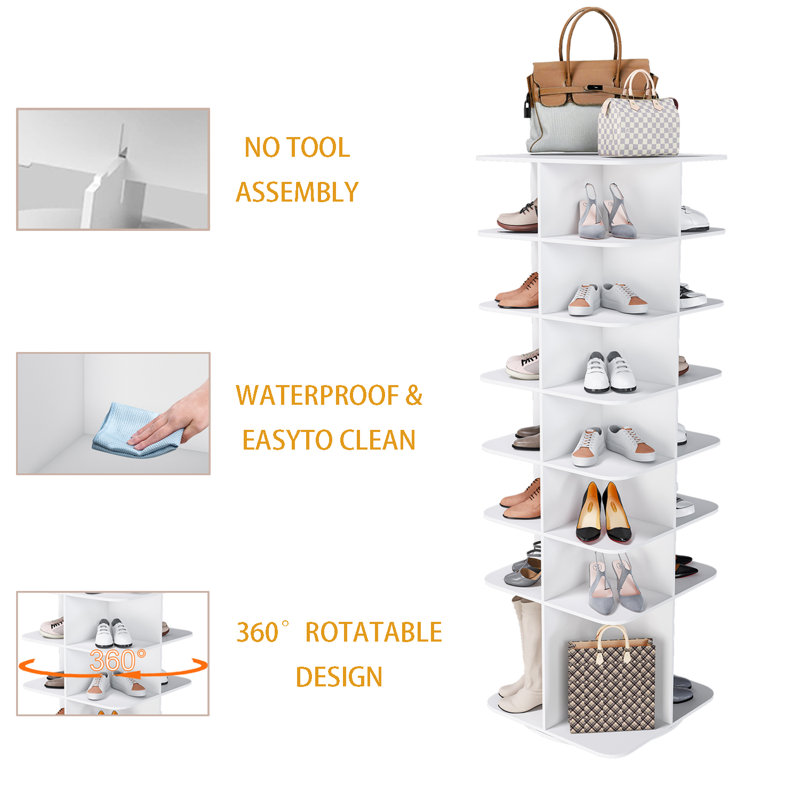 7 Tier Rotating Shoe Rack Tower