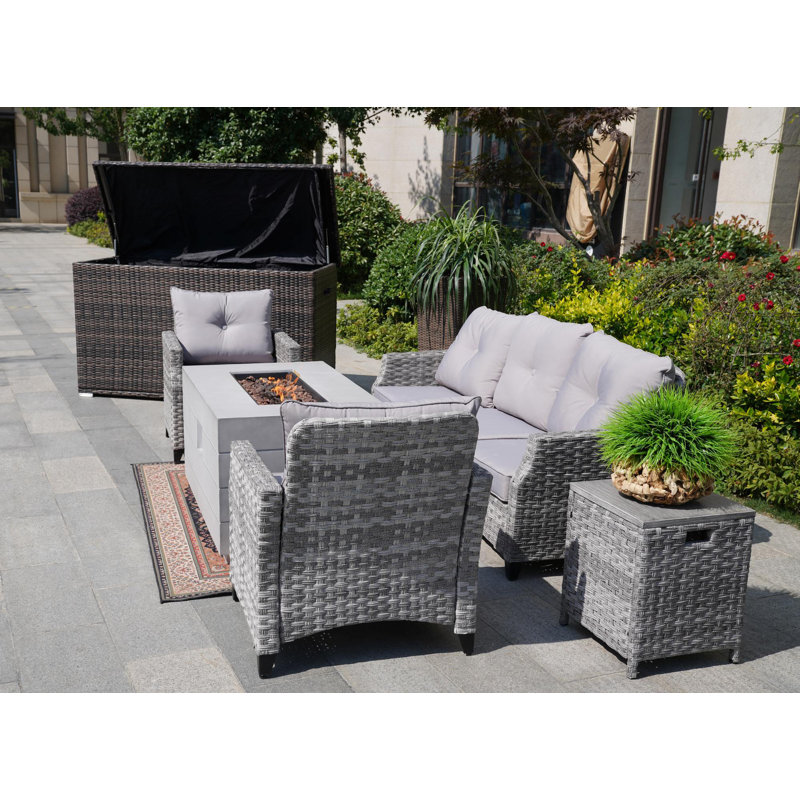 5 - Person Patio Conversation Set with Cushions