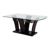 Bounaga 71.6'' L Dining Table with Glass Top
