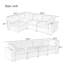 Salon spacieux avec système de rangement et de chargement, rangement modulaire, charge, sans fil et haut-parleur-960129419