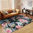 Large Flower Living Room Rug Washable Bedroom Rug Non-Slip Colorful Vintage Accent Floor Carpet For Home Decor-1935753685