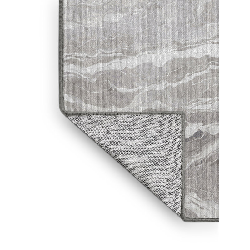 Machine Washable Gray Area Rug, Rectangle 8' x 10'