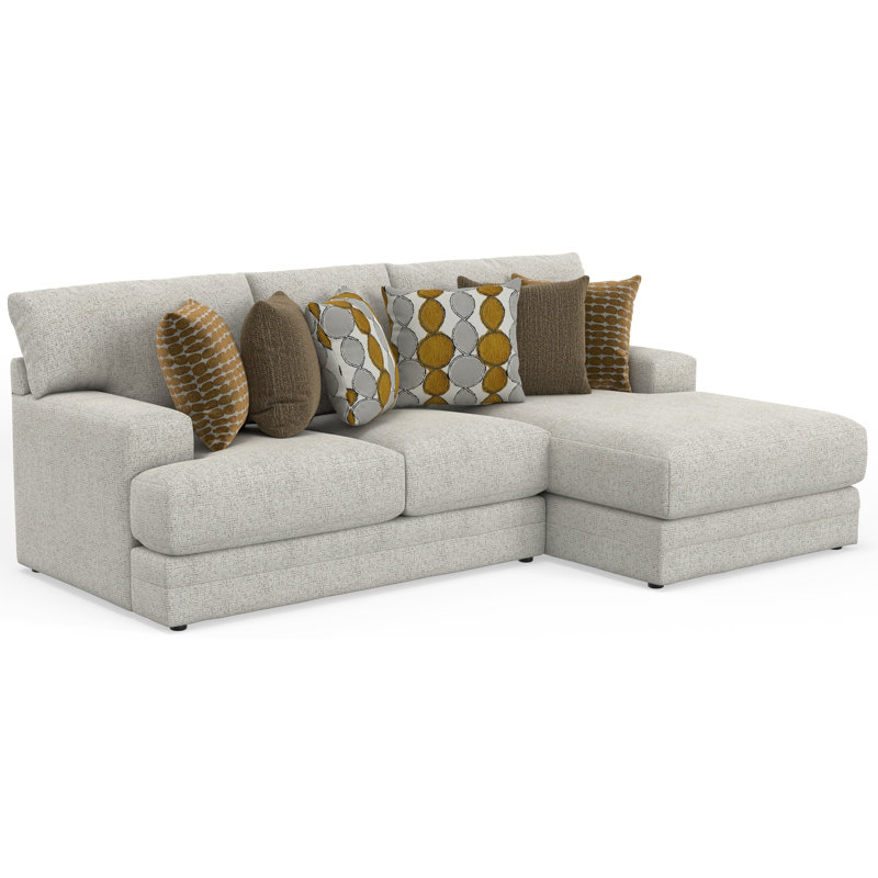 Aguilar - Canapé-lit 2 pièces avec sièges confortables et 6 coussins décoratifs inclus, Orienté à droite