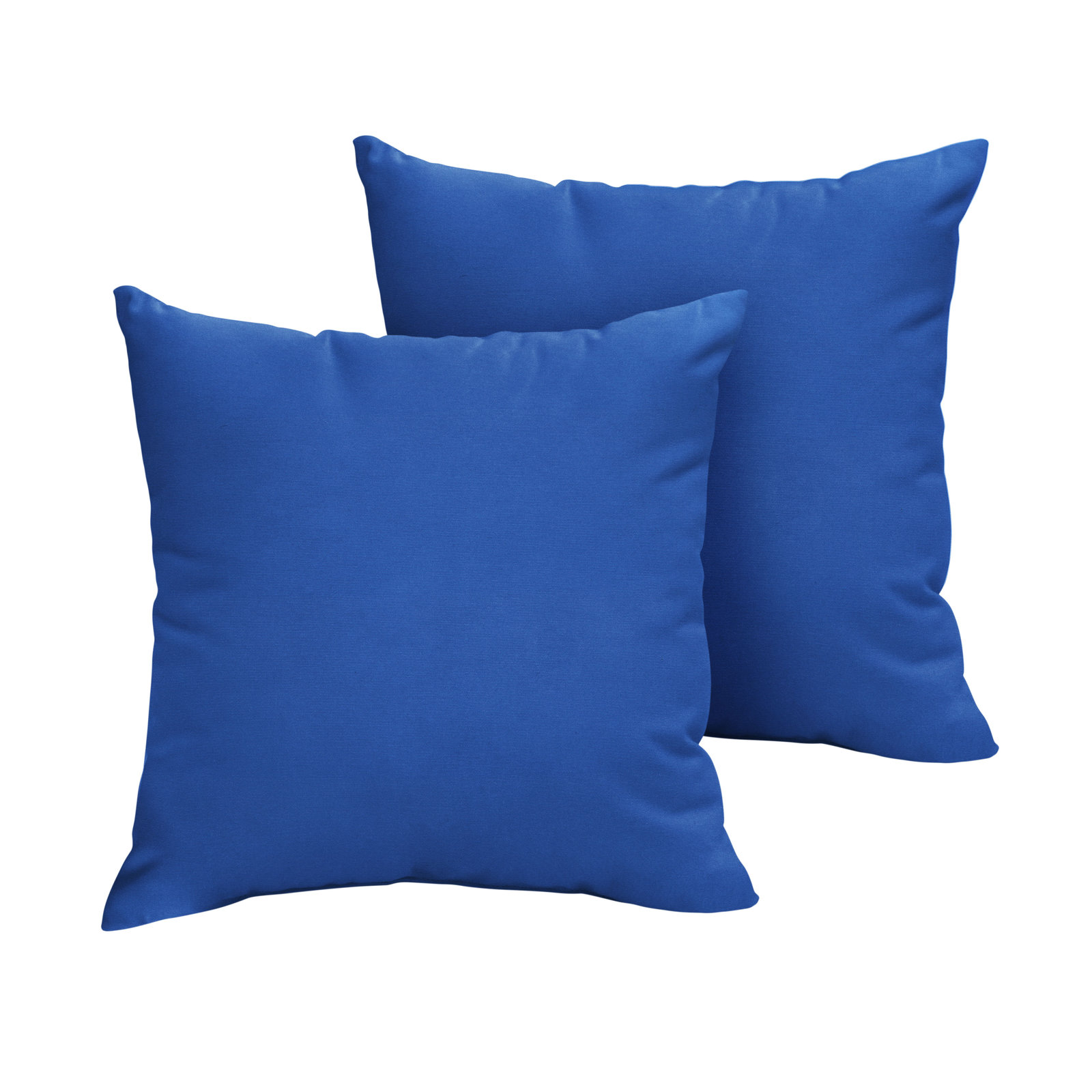 Ashish Outdoor Sunbrella Rectangular Pillow Cover & Insert, Canvas True Blue, Square 18"