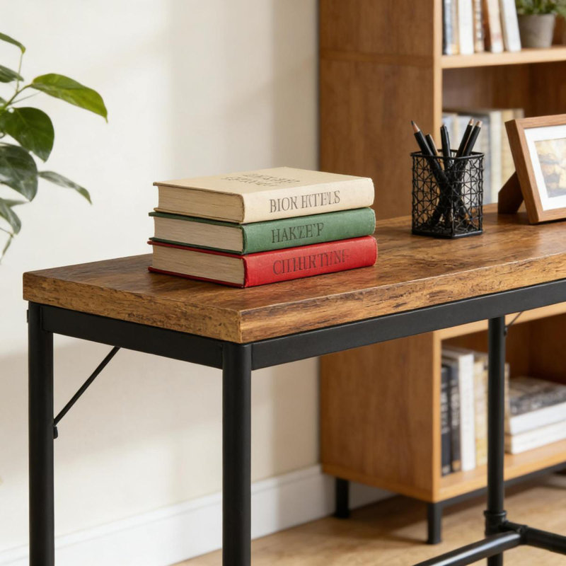 Élégant canapé extra long, console étroite