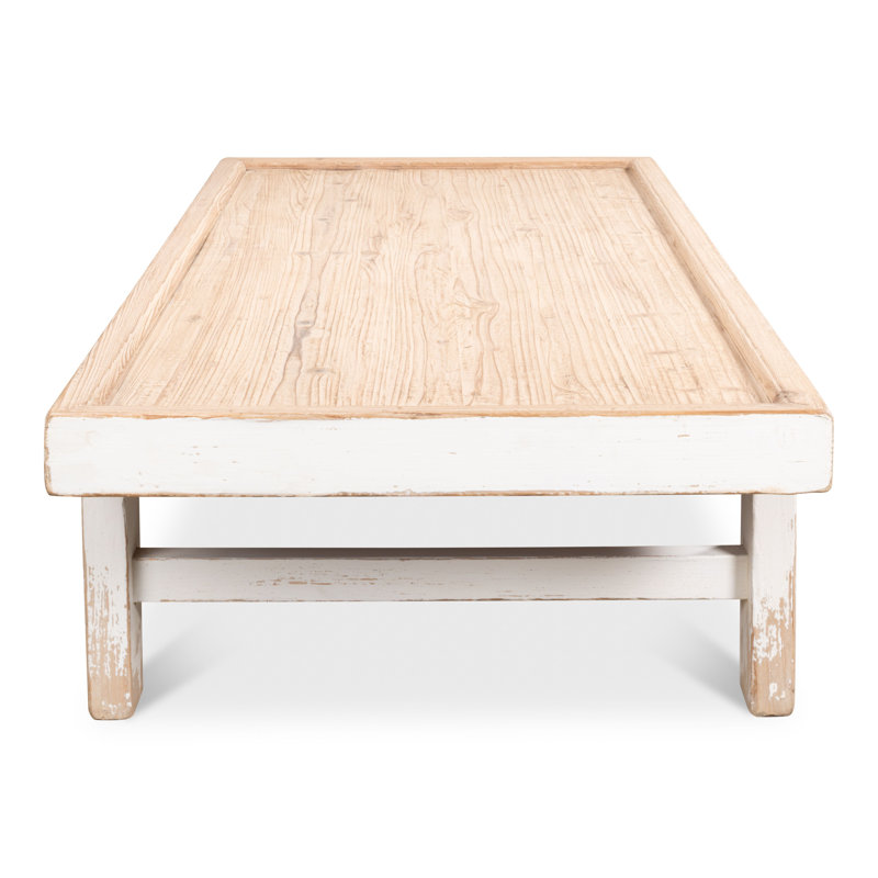 Solid Wood Coffee Table, Antique White