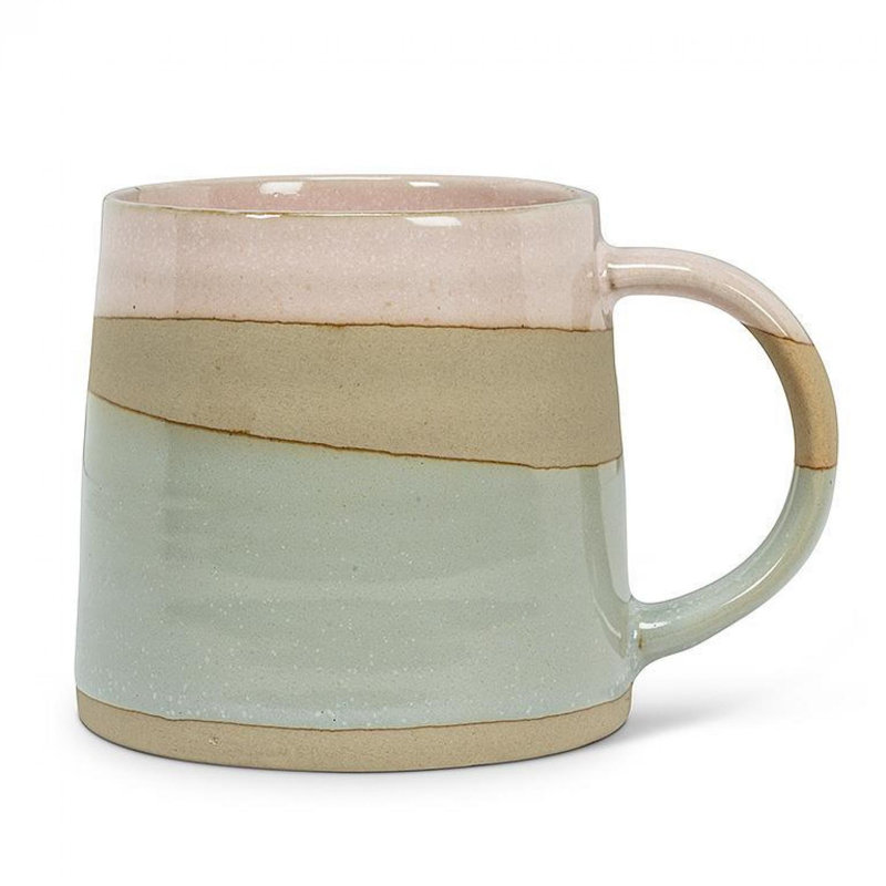 Rustic Style Pink And Blue Mug