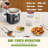 MOOSUM 3-Cup Uncooked Rice Cooker Small & Food Steamer - Ceramic Coating Non-Toxic Inner Pot, One-Touch Multifunction for Rice/Sauté/Yogurt, Dishwasher Safe, 1-3 People Size, Black-119332845