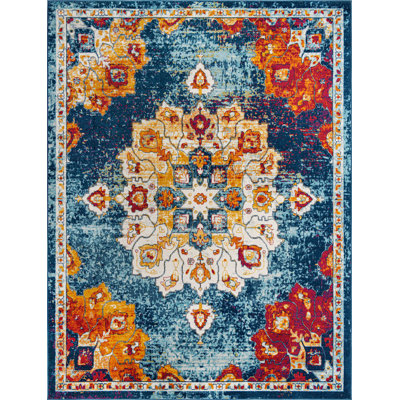 Tapis traditionnel bleu Troayurgh