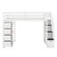 Lit mezzanine simple avec tiroirs et escaliers