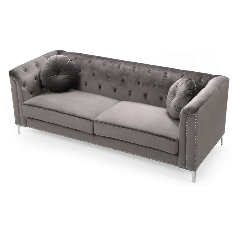 Élégant canapé contemporain gris foncé