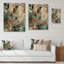 «Green and Brown Visions In Boho I», reproduction d'art murale en bois Boho Feather-919496905