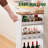 4 Tier White Slim Storage Cart with Handle, 7.9''W Slide Out Storage Rolling Utility Cart-112181173-112181172
