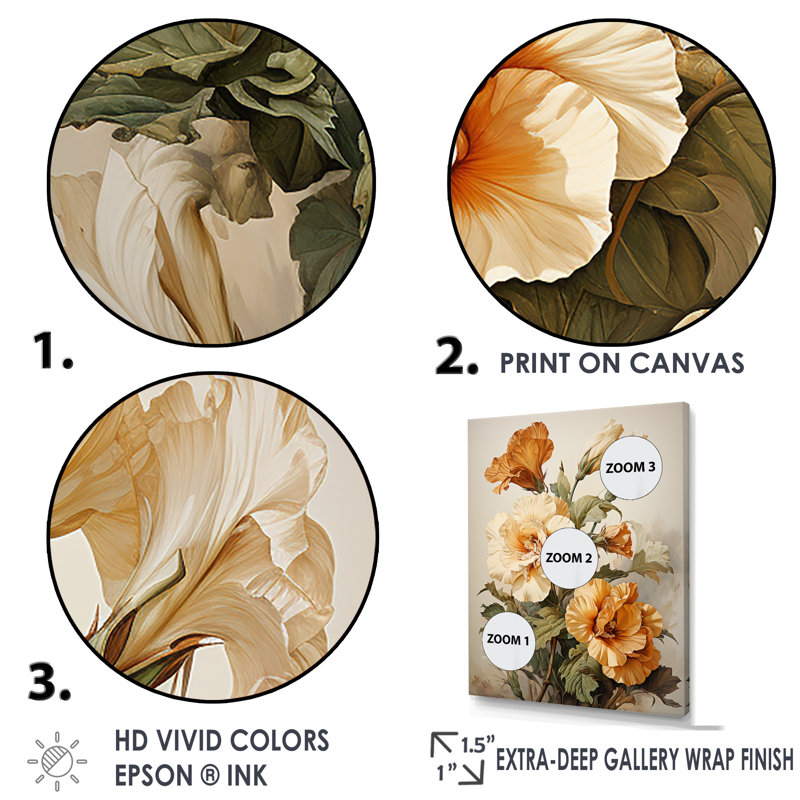 Sephia Vintage Pensies Embrace I, Toile tendue, H 20 po x l 12 po x P 1 po