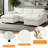 86.5'' Chenille Modular Sectional Sofa with Storage Pockets, 5 Seat U Shaped Couch Set with 2 Movable Ottoman-686487878