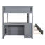 Lit superposé avec bureau, lit gigogne simple, lit gigogne gris, ports, rangement dans le bureau pour le décor de la chambre à coucher
