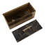 Boîte décorative contemporaine en pierre avec couvercle de bureau - Élégante boîte de rangement pour souvenirs, idéale pour une console d'entrée - 30 cm, noir et or