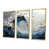Toile avec cadre flottant or