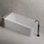 Baignoire de trempage blanche en coin gauche avec trop-plein et bonde escamotable en acrylique 59 "x 29,5" MonBlari-132934691-126347336-130543459