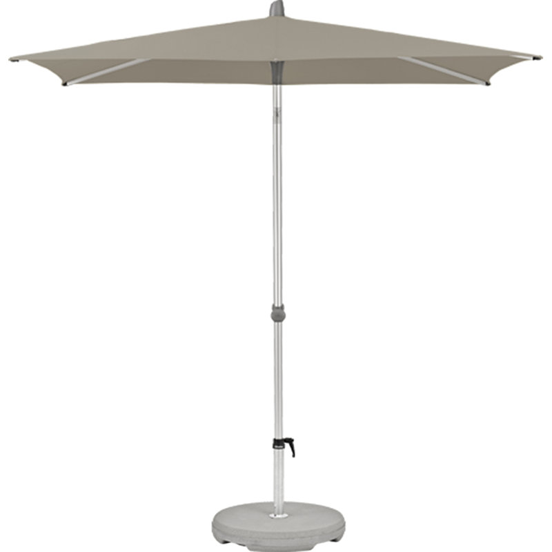 Armyn 210 cm W X 150 cm D Rectangular Tilt Market Parasol with Manual Lift, Taupe