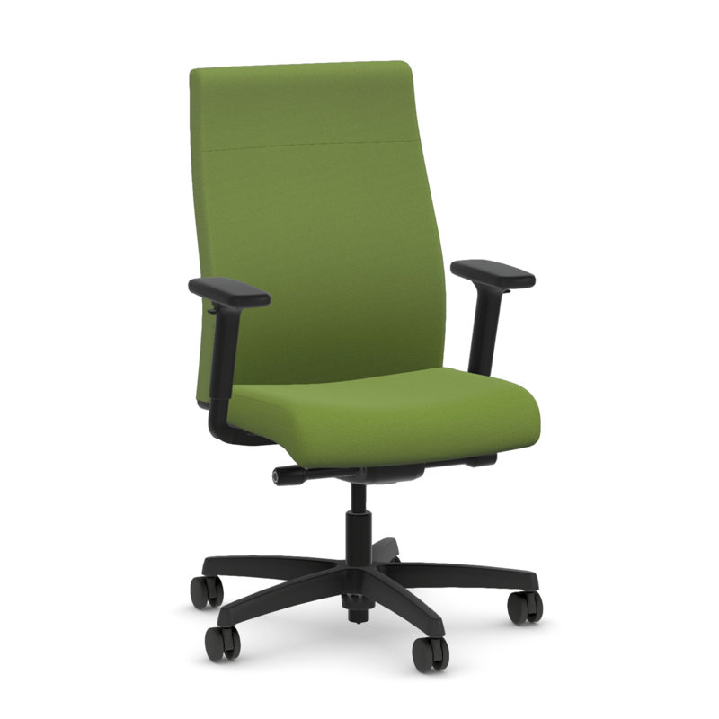 Chaise de bureau ergonomique en tissu HON Ignition 2.0, inclinaison avancée, structure noire, poire, Inclinaison avancée