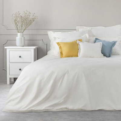 Grae Cotton Solid Colour Duvet Cover Set with Pillowcases Included