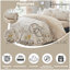 Birdie Blossom Duvet Cover and Pillowcases Set, Polycotton, Machine Washable, Soft Yarn Bedding-25362428-25362427