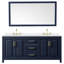 Ensemble de meuble-lavabo double 80 po avec dessus en quartz et miroir Daria-100501962-100481643-100481644