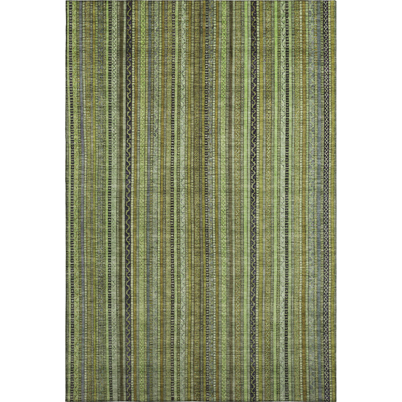 Premium Machine Washable Baford AMF1654 Stripes Rug, Rectangle 3' x 5'