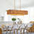 6-light Adjustable Gold Rattan Chandelier