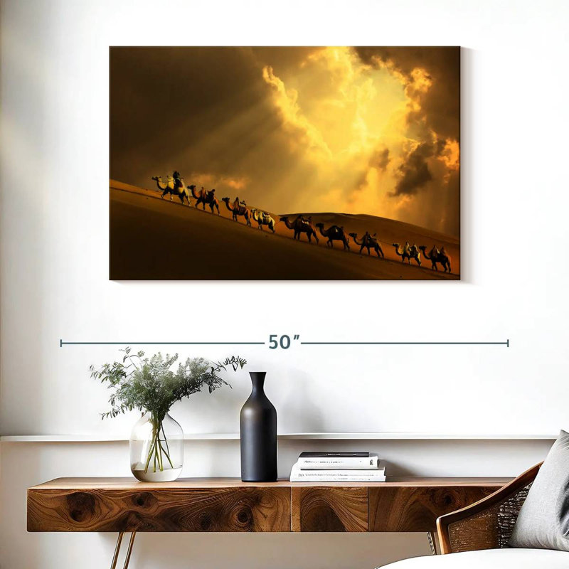 Brampt Camel Caravan Uphill, 26" H x 39" W