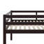 Lit mezzanine compacte pleine grandeur en bois d'hévéa avec marches-1364982048