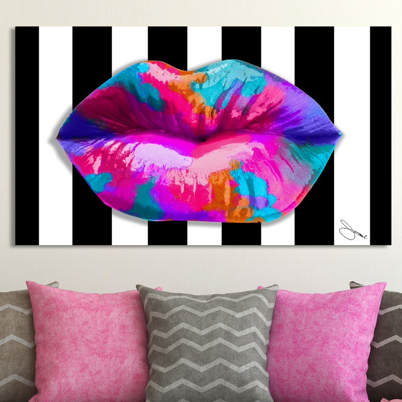 «Pucker Up», impression, H 36 po x l 60 po x P 1,5 po, Toile tendue