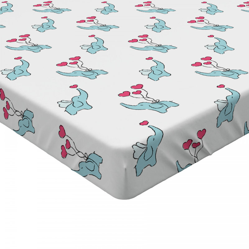 Microfiber Fitted Sheet, Twin XL Fitted Sheet, Party Polka Dot, Pink/Blue/White