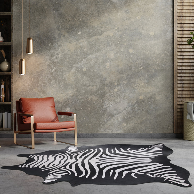 Printed Reverse Zebra Cowhide (large)