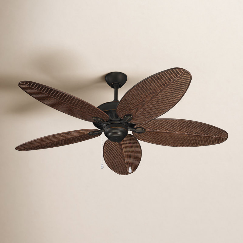 52'' Ceiling Fan, Roman Bronze with Walnut Blades