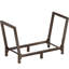 Étagère de rangement en bois pour l'extérieur 34 po, support de rangement en bois 2,7 pi, bronze