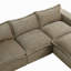 Canapé modulaire rembourré en chenille 4 pièces avec repose-pieds amovible 4 pièces - entièrement comprimé, aucun assemblage requis-1828800480