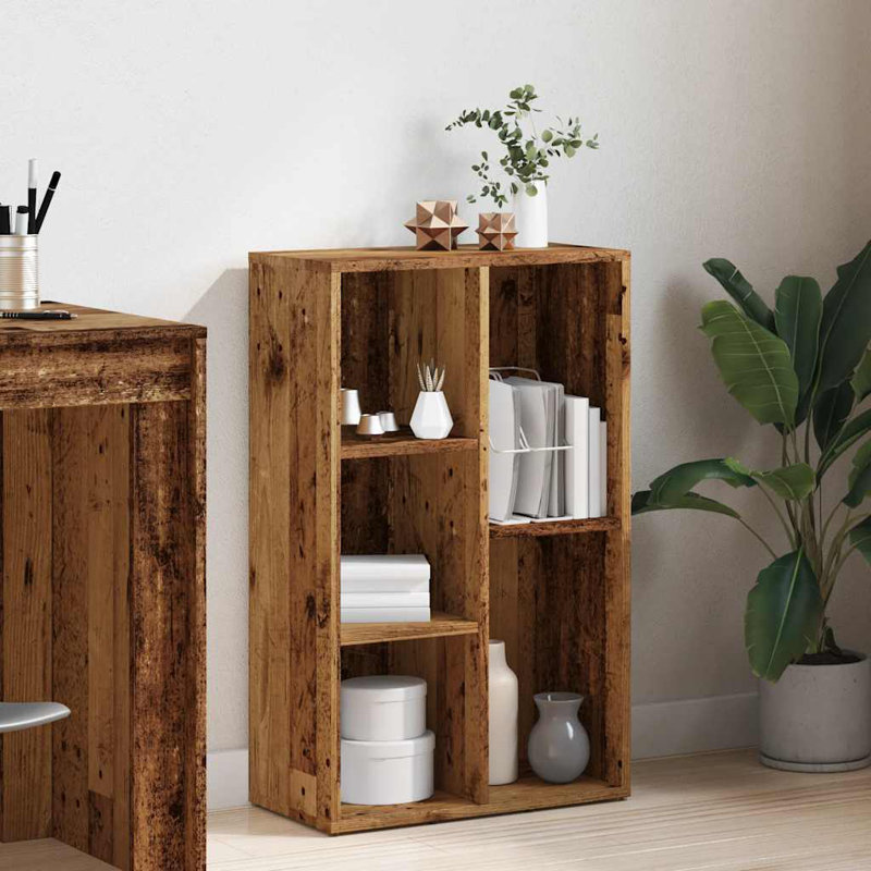 Haydon 203.2cm H x 127cm W Bookcase, Old Wood