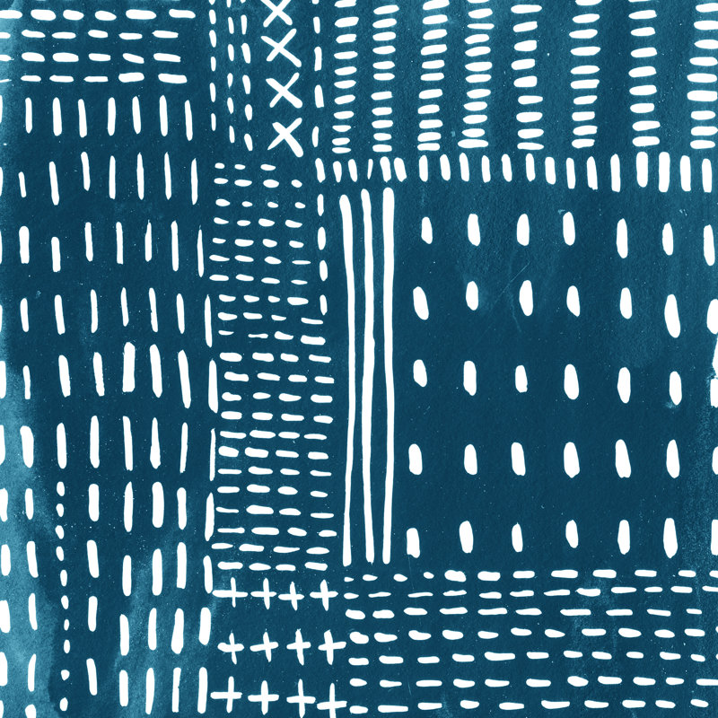 Sashiko Stitches III, H 30 po x l 30 po x P 1,25 po